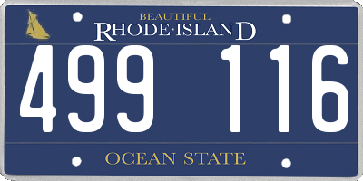 RI license plate 499116