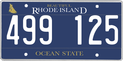 RI license plate 499125