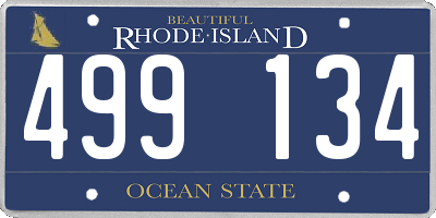 RI license plate 499134