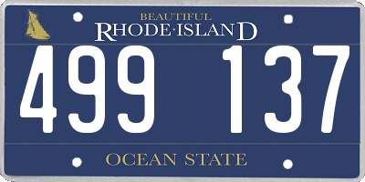 RI license plate 499137