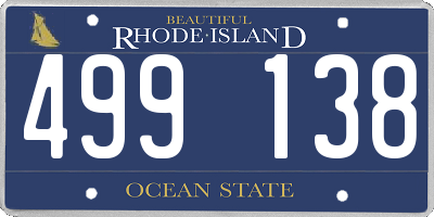 RI license plate 499138