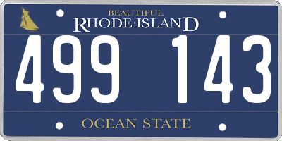 RI license plate 499143