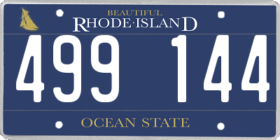 RI license plate 499144