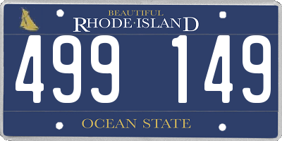 RI license plate 499149