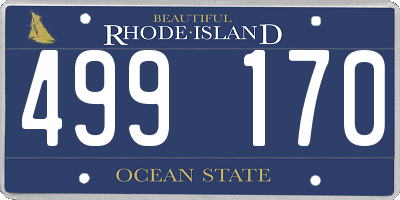 RI license plate 499170