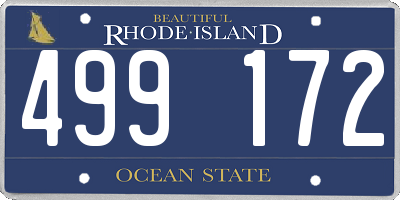 RI license plate 499172