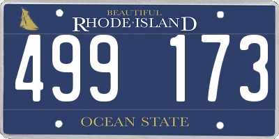 RI license plate 499173