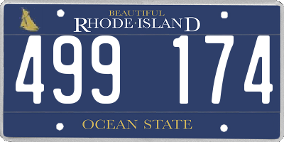 RI license plate 499174