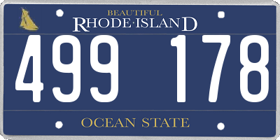 RI license plate 499178