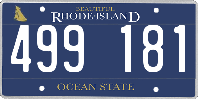 RI license plate 499181