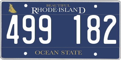 RI license plate 499182