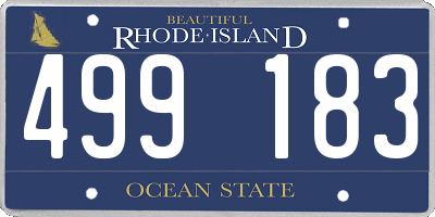 RI license plate 499183