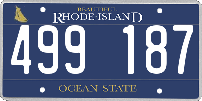 RI license plate 499187