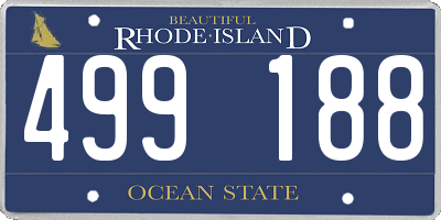 RI license plate 499188