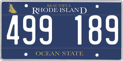 RI license plate 499189