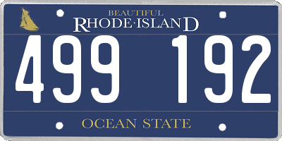 RI license plate 499192