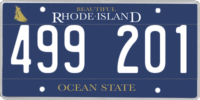 RI license plate 499201
