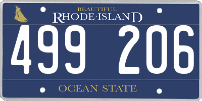 RI license plate 499206