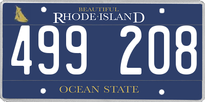 RI license plate 499208