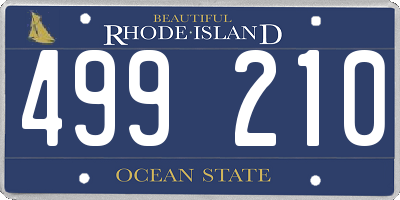 RI license plate 499210