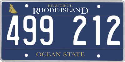 RI license plate 499212
