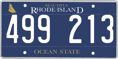 RI license plate 499213