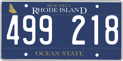 RI license plate 499218