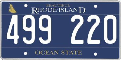 RI license plate 499220