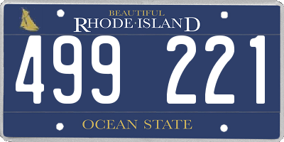 RI license plate 499221
