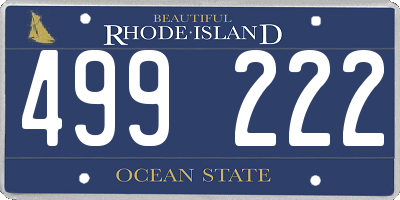 RI license plate 499222
