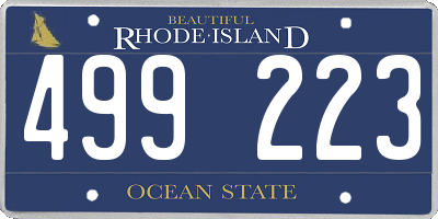 RI license plate 499223