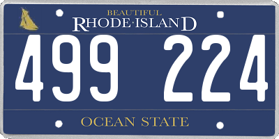 RI license plate 499224