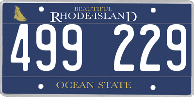 RI license plate 499229