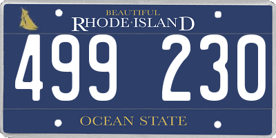 RI license plate 499230