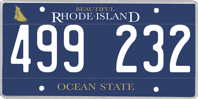 RI license plate 499232