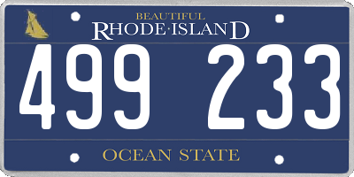 RI license plate 499233