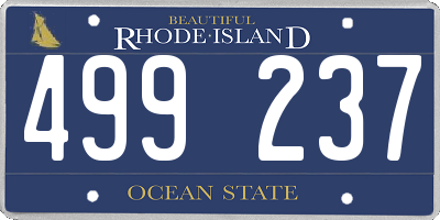RI license plate 499237