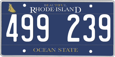 RI license plate 499239