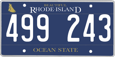 RI license plate 499243