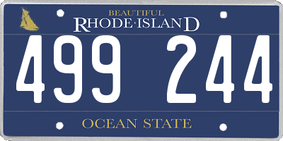 RI license plate 499244