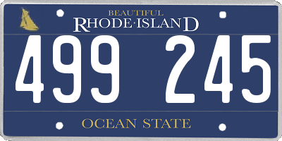 RI license plate 499245
