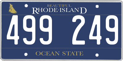 RI license plate 499249