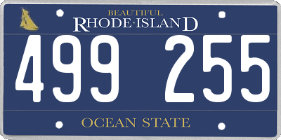 RI license plate 499255
