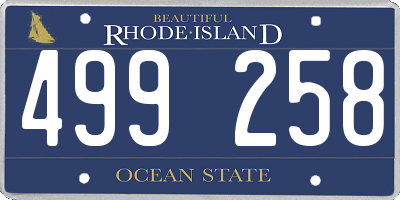 RI license plate 499258