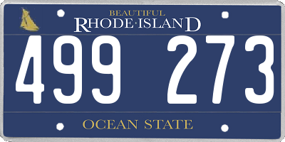 RI license plate 499273