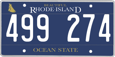 RI license plate 499274