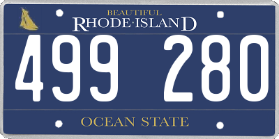 RI license plate 499280