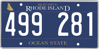 RI license plate 499281