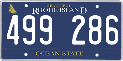 RI license plate 499286