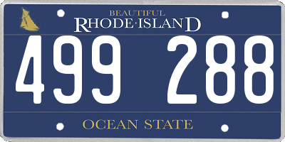 RI license plate 499288